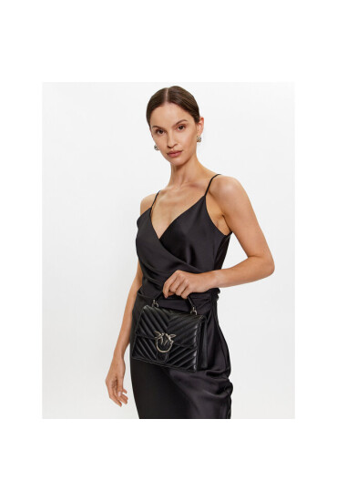 PINKO Дамска чанта Love One Top Handle Mini Light . PE 23 PLTT 100071 A0GK Черен - Mera.bg