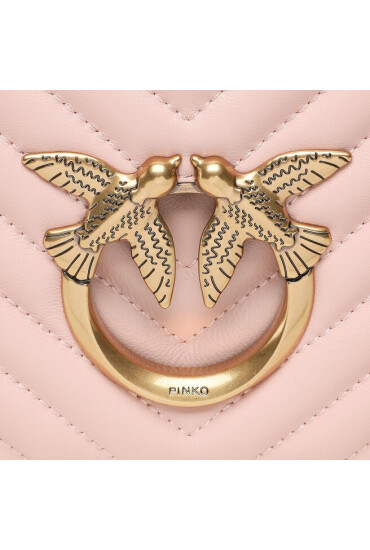 Pinko Дамска чанта Love Click Classic 100063 A0GK Cipria/Antique Gold 081Q - Mera.bg