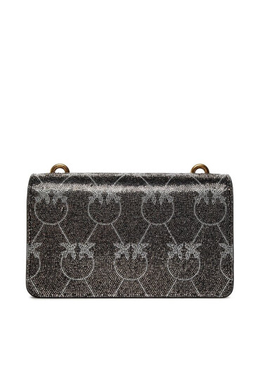 Pinko Дамска чанта Love Mini Shiny Logo AL 22-23 PLTT 1P22YK A03W Titanio/Antique Gold ZZEQ - Mera.bg
