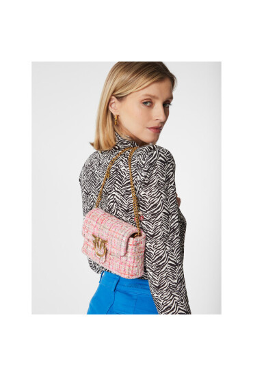 Pinko Дамска чанта Love Baby Puff Chevron Lux Str AI 22-23 PLTT 1P22WC A03N Pink O78Q - Mera.bg
