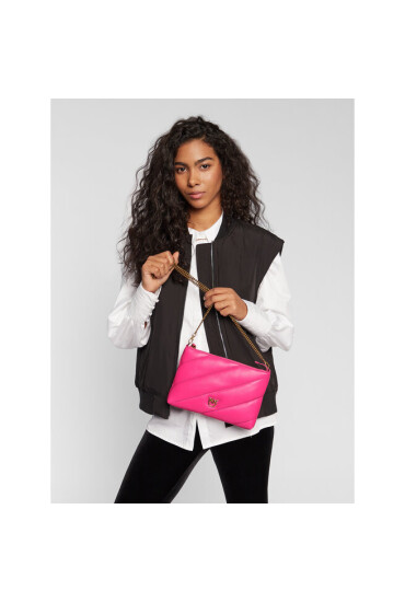 Pinko Дамска чанта Flat Classic Maxi Quilt AI 22-23 PLTT 1P22Y9 A03J Pink P01Q - Mera.bg