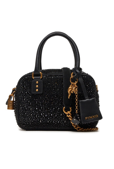 Pinko Дамска чанта Bowling Bag Mini PE 24 PLTT 102791 A1KO Черен - Mera.bg
