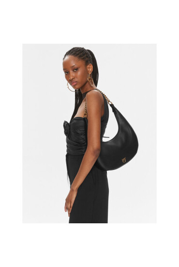 Pinko Дамска чанта Brioche Hobo Classic 101526 A0QO Черен - Mera.bg