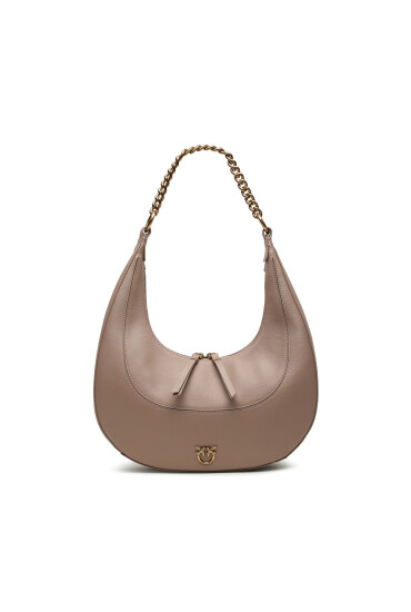 Pinko Дамска чанта Brioche Hobo Classic AI 23-24 PLTT 101526 A0QO Biscotto Zenzero/Antique Gold D01Q - Mera.bg