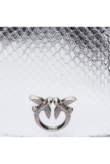 Pinko Дамска чанта Brioche Hobo Mini Al 23-24 PLTT 101433 A180 Argento/Old Silver ZZFO - Mera.bg