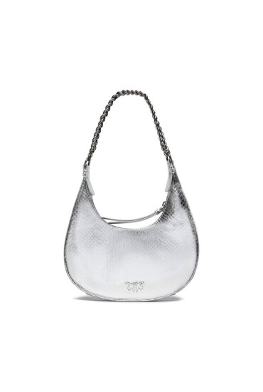 Pinko Дамска чанта Brioche Hobo Mini Al 23-24 PLTT 101433 A180 Argento/Old Silver ZZFO - Mera.bg