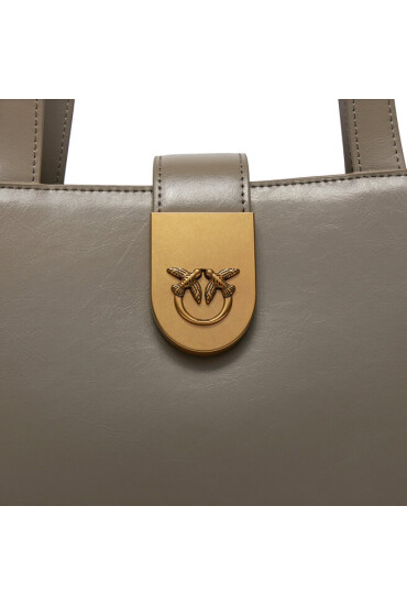 Pinko Дамска чанта Brioche Shopper AI 23-24 PLTT 101804 A106 Сив - Mera.bg