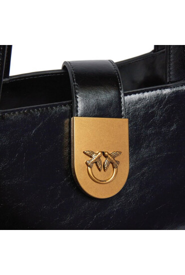 Pinko Дамска чанта Brioche Shopper AI 23-24 PLTT 101804 A106 Черен - Mera.bg