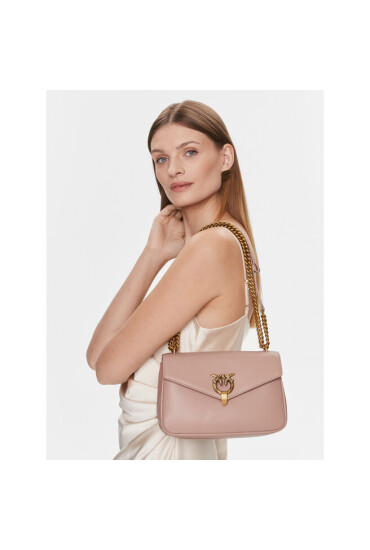 Pinko Дамска чанта Cupido Messenger Classic AI 23-24 PLTT 101512 A0F6 Cipria O81Q - Mera.bg