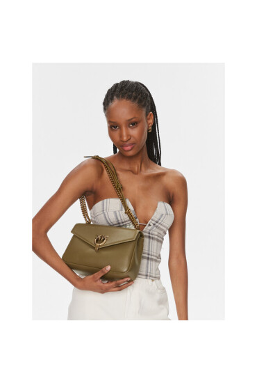 Pinko Дамска чанта Cupido Messenger Classic AI 23-24 PLTT 101512 A0QO Каки - Mera.bg