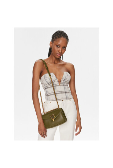 Pinko Дамска чанта Cupido Messenger Mini AI 23-24 PLTT 101749 A0QO Verde Abet V62Q - Mera.bg