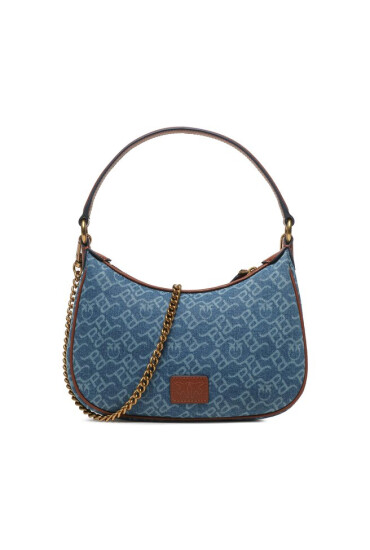 Pinko Дамска чанта Half Moon Mini AI 23-24 PLTT 101523 A138 Bianco/Blu ZG4Q - Mera.bg