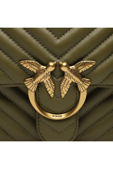 Pinko Дамска чанта Love Bell Classic AI 23-24 PLTT 100046 A14Q Каки - Mera.bg