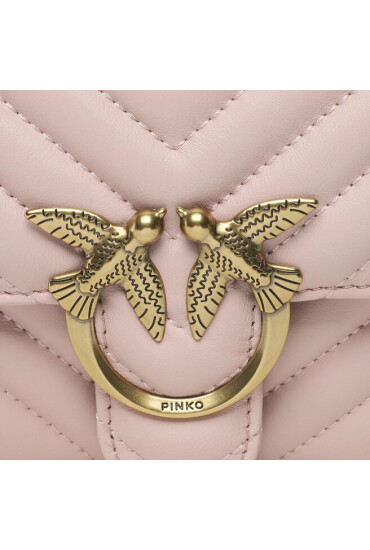 Pinko Дамска чанта Love Bell Mini PE 23 PLTT 100048 A0GK Pink/Dusty Pink/Antique Gold O81Q - Mera.bg