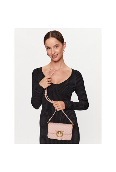 Pinko Дамска чанта Love Bell Mini PE 23 PLTT 100048 A0GK Pink/Dusty Pink/Antique Gold O81Q - Mera.bg