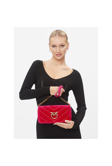 Pinko Дамска чанта Love Click Baguette Mini AI 23-24 PLTT 100068 A17G Розов - Mera.bg