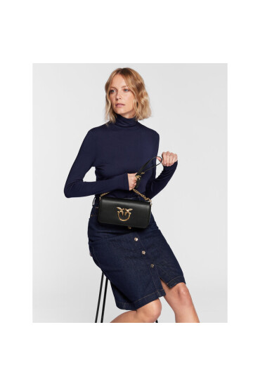 Pinko Дамска чанта Love Click Baguette Mini Vitello Seta PE 23 PLTT100068 A0F1 Black Z99Q - Mera.bg