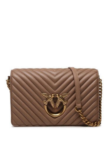 Pinko Дамска чанта Love Click Classic AI 23-24 PLTT 100063 A0GK Бежов - Mera.bg