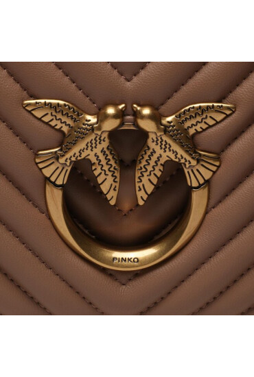 Pinko Дамска чанта Love Click Classic AI 23-24 PLTT 100063 A0GK Бежов - Mera.bg