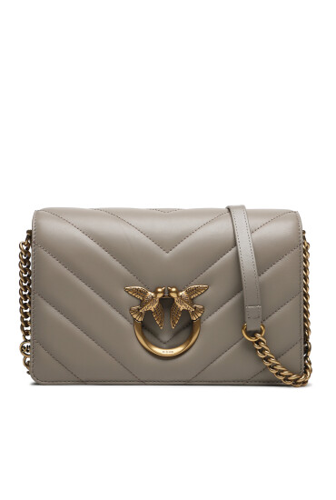 PINKO Дамска чанта Love Click Classic AI 23-24 PLTT 100063 A136 Сив - Mera.bg