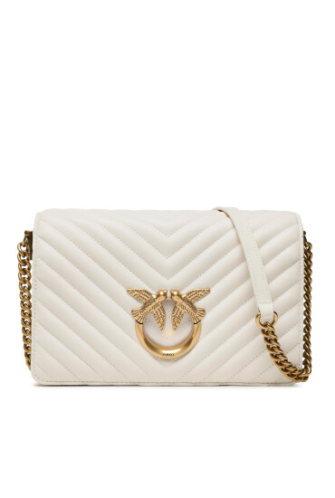 PINKO Дамска чанта Love Click Classic PE 23 PLTT 100063 A0GK Екрю - Mera.bg