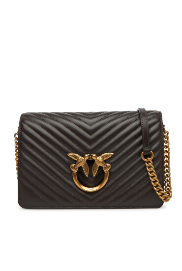 PINKO Дамска чанта Love Click Classic PE 25 PLTT 100063 A0GK Кафяв - Mera.bg