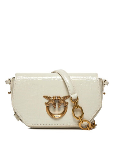 Pinko Дамска чанта Love Click Exagon Mini AI 23-24 PLTT 100075 A17O Bianco Seta Z140 - Mera.bg
