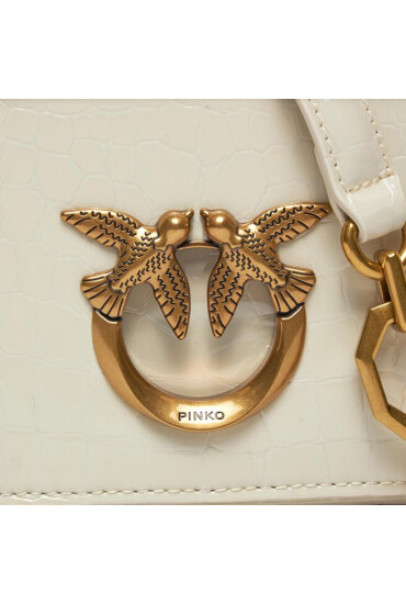 Pinko Дамска чанта Love Click Exagon Mini AI 23-24 PLTT 100075 A17O Bianco Seta Z140 - Mera.bg