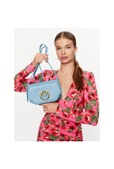 Pinko Дамска чанта Love Click Exagon Mini PE 23 PLTT 100075 A0F1 Light Blue E42Q - Mera.bg