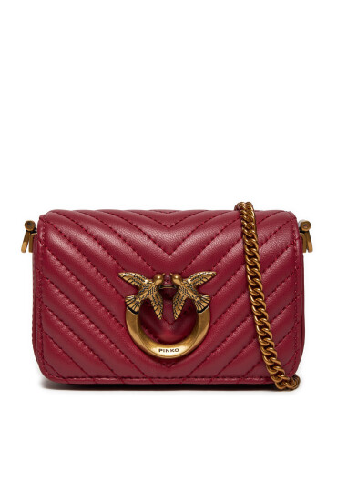 Pinko Дамска чанта Love Click Micro . AI 23-24 PCPL 100069 A0GK Dark Red R40Q - Mera.bg
