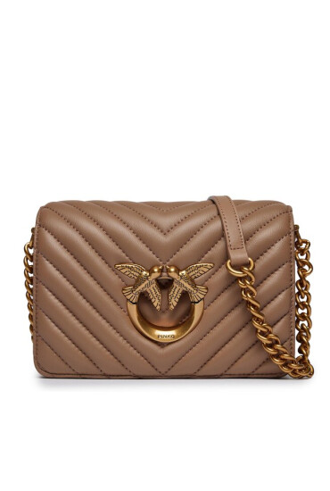 Pinko Дамска чанта Love Click Mini AI 23-24 PLTT 100067 A0GK Beige D01Q - Mera.bg