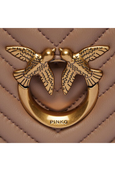 Pinko Дамска чанта Love Click Mini AI 23-24 PLTT 100067 A0GK Beige D01Q - Mera.bg