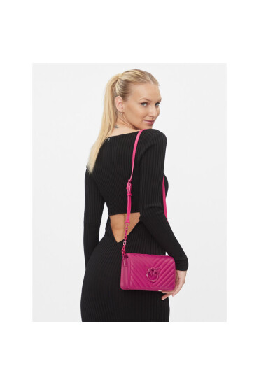 Pinko Дамска чанта Love Click Mini AI 23-24 PLTT 100067 A0VM Pink N17B - Mera.bg
