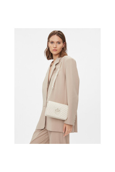 PINKO Дамска чанта Love Click Mini AI 23-24 PLTT 100067 A0VM Бял - Mera.bg