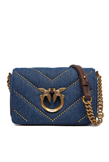 Pinko Дамска чанта Love Click Mini AI 23-24 PLTT 100067 A1BT Denim Blu DN4Q - Mera.bg