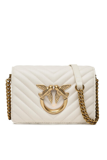 Pinko Дамска чанта Love Click Mini PE 23 PLTT 10067 A0GK Екрю - Mera.bg