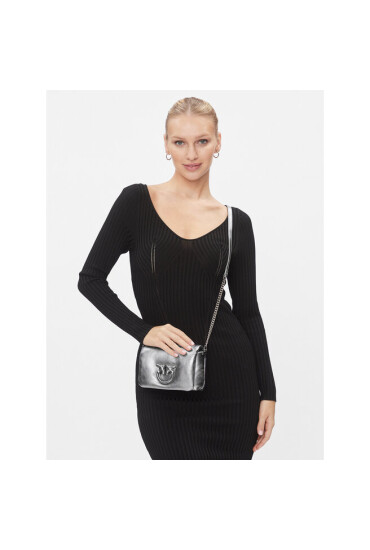 Pinko Дамска чанта Love Click Puff Baby Al 23-24 PLTT 101584 A0F8 Silver ZZFO - Mera.bg