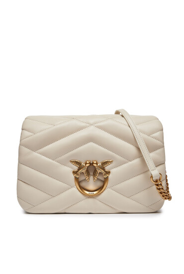 Pinko Дамска чанта Love Click Puff Classic . PE 24 PLTT 101585 A1ET Екрю - Mera.bg