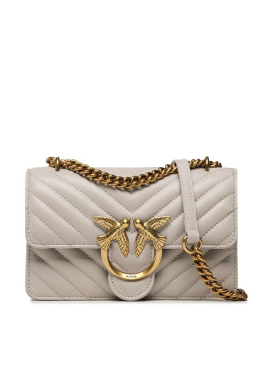 Pinko Дамска чанта Love Icon Mini Dc 100074 A0GK Grigio Pinguino/Antique Gold I30Q - Mera.bg