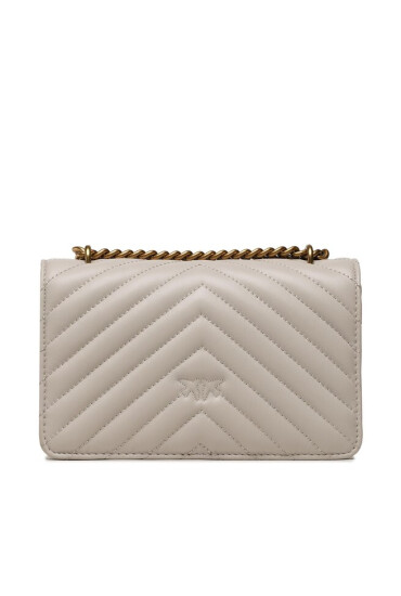 Pinko Дамска чанта Love Icon Mini Dc 100074 A0GK Grigio Pinguino/Antique Gold I30Q - Mera.bg