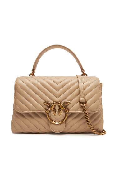 PINKO Дамска чанта Love Lady Puff Classic Cl PE 25 PLTT 100043 A0GK Бежов - Mera.bg