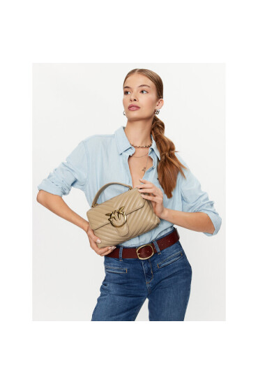 PINKO Дамска чанта Love Lady Puff Mini Cl PE 23 PLTT 100044 A0GK Бежов - Mera.bg