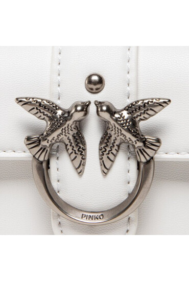 PINKO Дамска чанта Love Micro Vegan AI 22-23 PLTT 1P22XA A09S Бял - Mera.bg