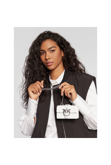 PINKO Дамска чанта Love Micro Vegan AI 22-23 PLTT 1P22XA A09S Бял - Mera.bg