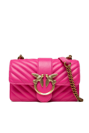 Pinko Дамска чанта Love Mini Icon Chevron Cl AI 22-23 PLTT 1P22UJ A03Z Pink P01Q - Mera.bg