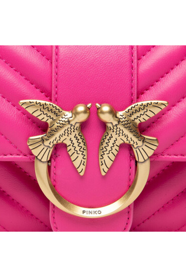 Pinko Дамска чанта Love Mini Icon Chevron Cl AI 22-23 PLTT 1P22UJ A03Z Pink P01Q - Mera.bg
