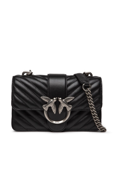 Pinko Дамска чанта Love Mini Icon Chevron Cl AL 22-23 PLTT 1P22UJ A03Z Черен - Mera.bg