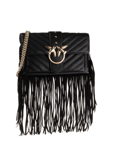 Pinko Дамска чанта Love Mini Soft Fringes Cl PE 20 PLTT 1P21PM Y675 Black Z99 - Mera.bg