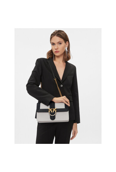 Pinko Дамска чанта Love One Classic Cl AI 23-24 PLTT 10053 A177 Grigio Pinguino I30Q - Mera.bg