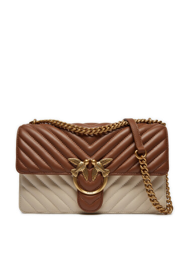 Pinko Дамска чанта Love One Classic Cl PE 24 PLTT 10053 A1R3 Cuoio/Bian LZBQ - Mera.bg